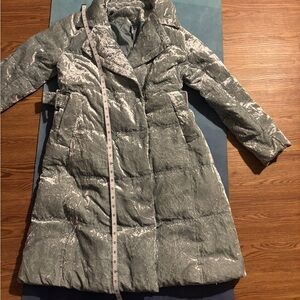 Velvety mint Puffer Coat S/M
